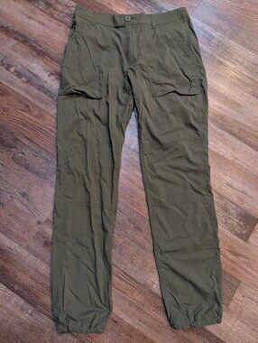 REI Savanna Trails Hiking Pants Olive Green Quick Dry Travel Outdoors Sz 4